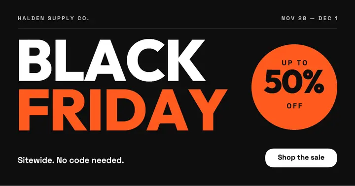 Black Friday, sitewide template