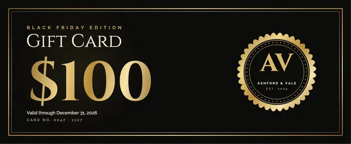 Black and gold foil gift card template
