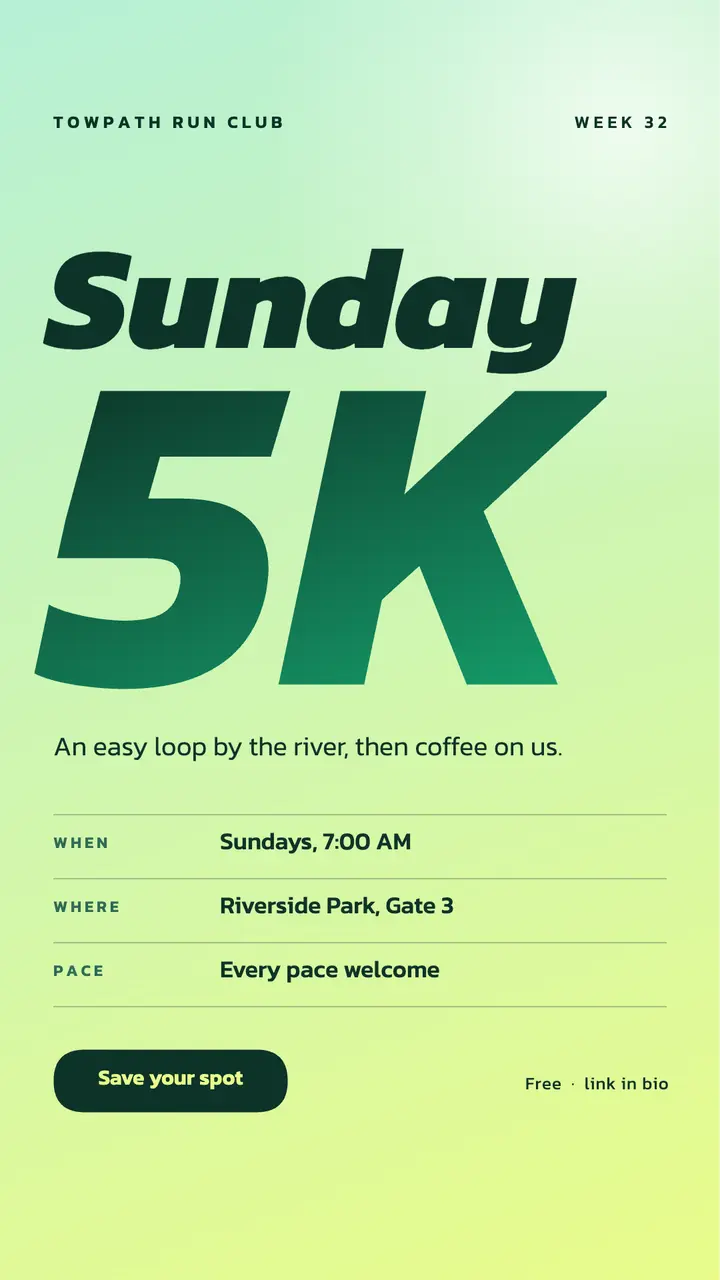 Sunday 5K template