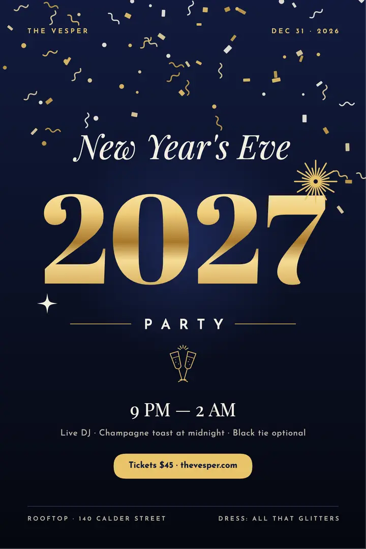 Midnight NYE party template