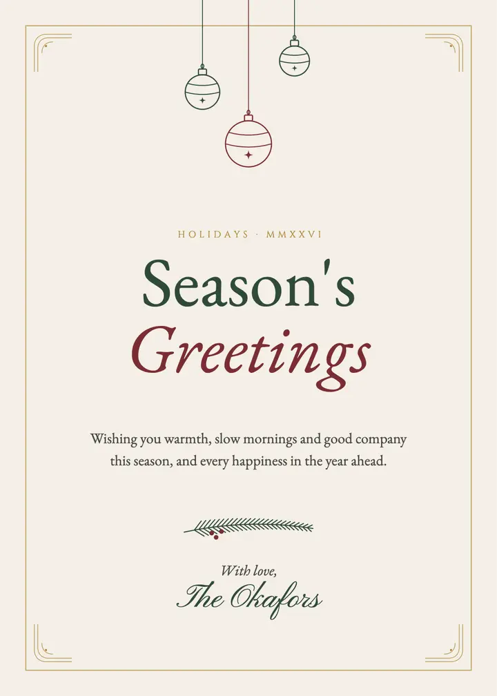 Quiet season template