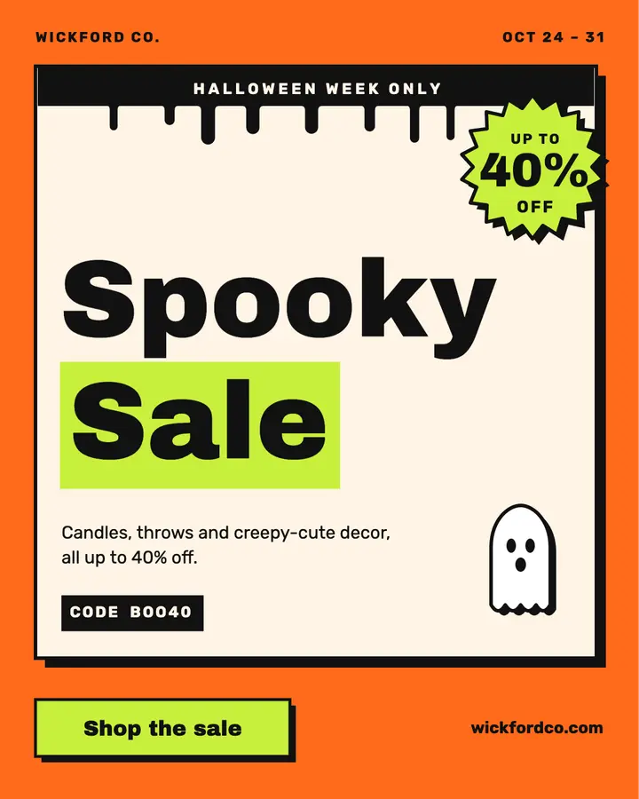 Spooky sale template