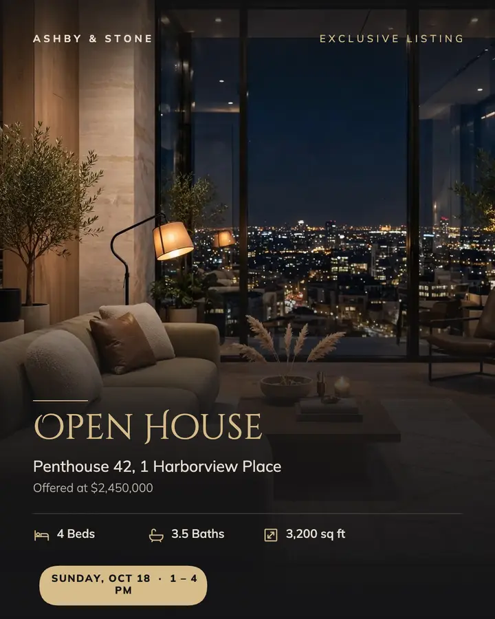 Luxury penthouse open house template