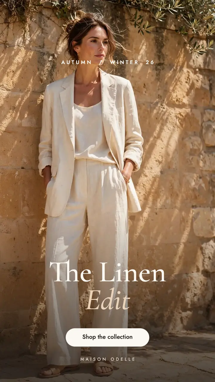 The linen edit template