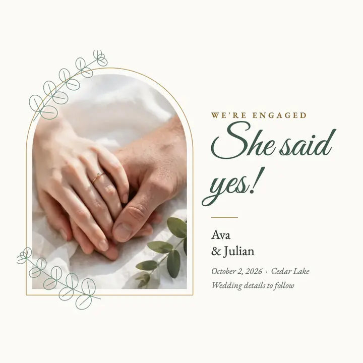 Eucalyptus engagement news template