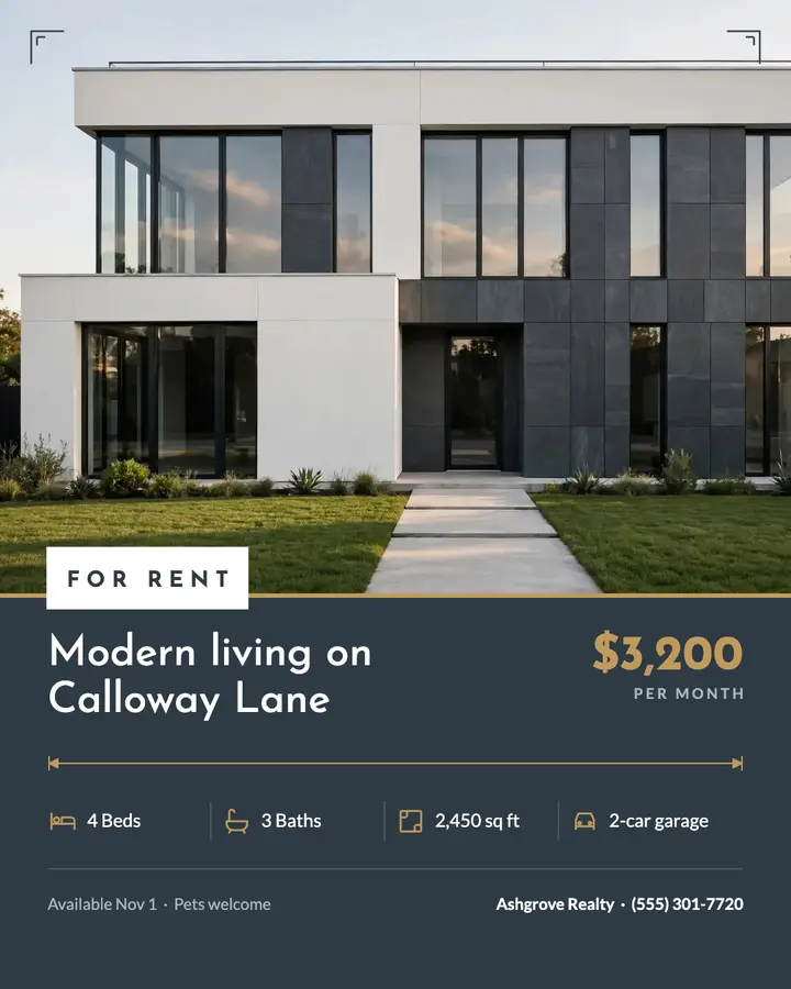 Slate modern for rent template