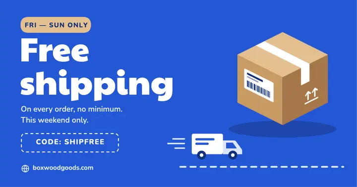 Isometric parcel free shipping template