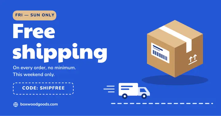 Isometric parcel free shipping template