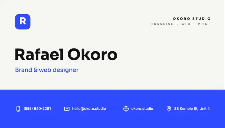 Bold minimal template