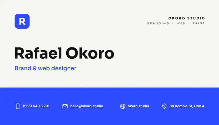 Bold minimal template