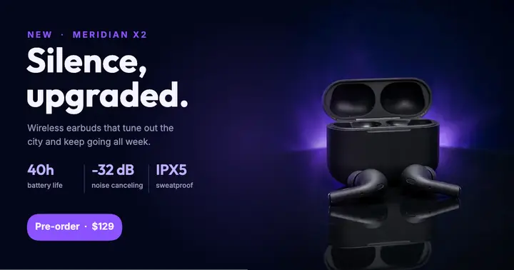 Midnight glow product launch template
