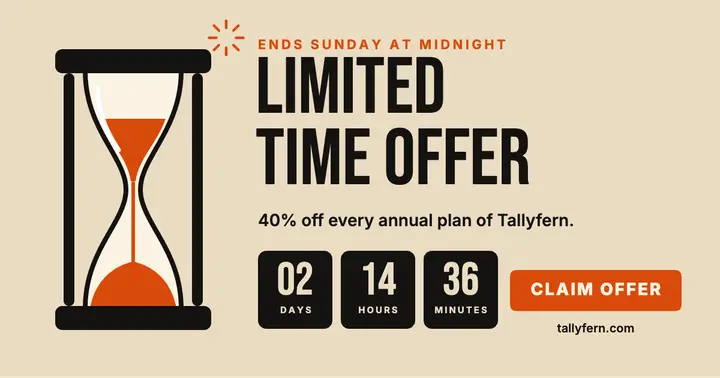 Hourglass limited time offer template