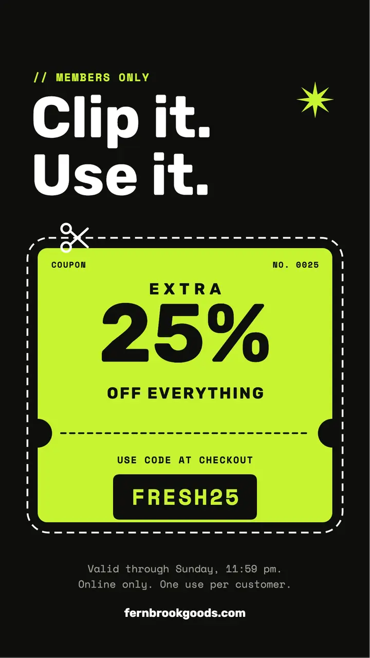 Clip-the-coupon promo code template